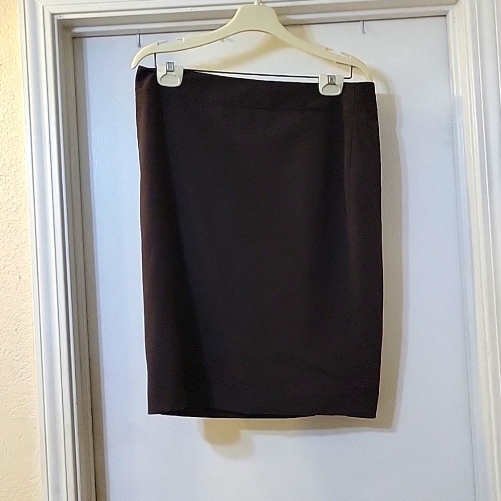 Womens Dark Brown Pencil Skirt